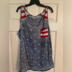 Burnout tank, Stars and Stripes, size 26/28